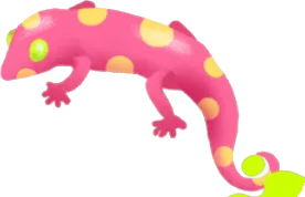 ピンクのヤモリの置物の画像