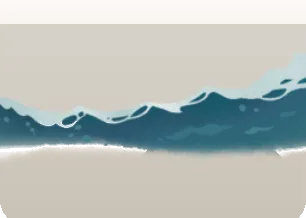嵐で荒れる波のジオラマの画像