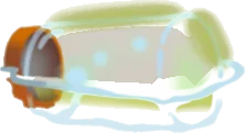 森の池に浮かぶ瓶の画像