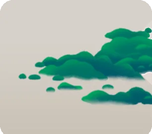 霧の森を覆う苔・右の画像