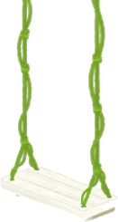 白いブランコの画像