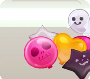 カラフルハロウィンバルーンの画像