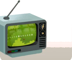 ブラウン管のテレビの画像