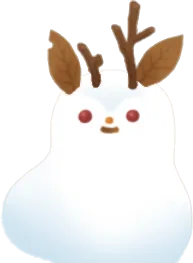 コルヌレプスのような雪だるまの画像