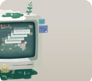 リヴリー研究員の古いコンピュータの画像