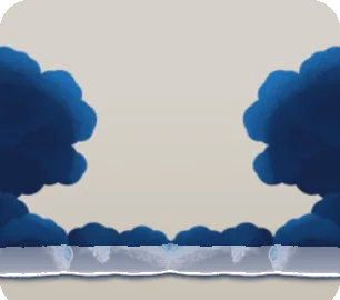 ほのかに明るい夜の森の画像