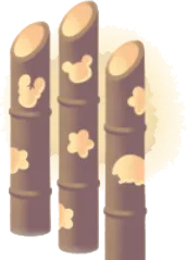 飾り彫り竹灯籠の画像