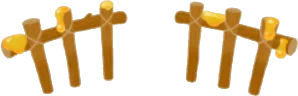 ハチミツの付いた柵の画像