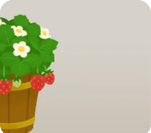 鉢植えイチゴの画像