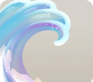 ガラスの波の飾り・大の画像