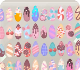 カラフルネイルチップの画像