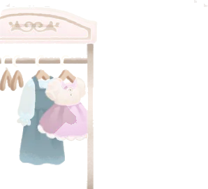 小さなハンガーラックの画像