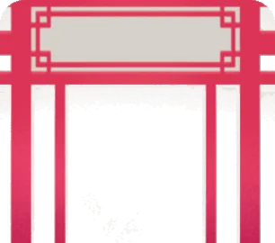 赤い窓枠の画像