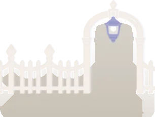 白いガーデンアーチの画像