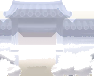 ひっそりとした門の画像