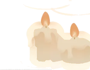 透明ガラスのキャンドルホルダーの画像