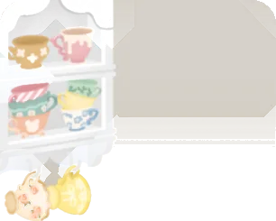 ティーカップコレクターの棚の画像