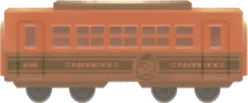 夕暮れの電車の画像