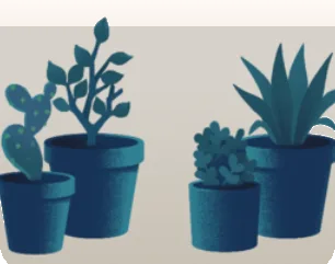 翡翠色の植木鉢の画像