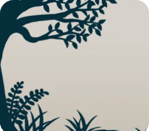 木のシルエットの画像