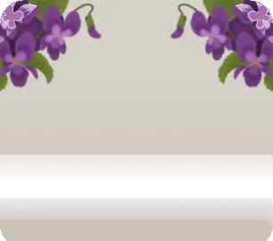 スミレとビオラの花飾りの画像