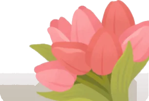 チューリップの花束の画像