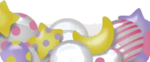 降り積もった風船たちの画像