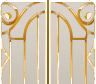 ワンダーエレベーターの真鍮の扉の画像