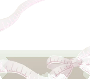 メジャー柄のリボンフレームの画像