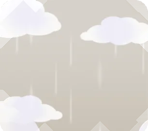 雨雲と落ちてくる雨の画像