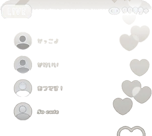 ライブコメントフレームの画像