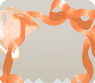 紅茶風のリボンフレームの画像