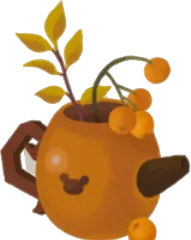 ティーポットだったとんぐり花瓶の画像
