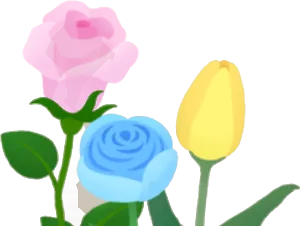 ガーデンに咲く春の花の画像