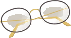 外された眼鏡の画像