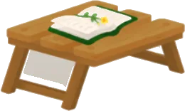 読書時間のテーブルの画像