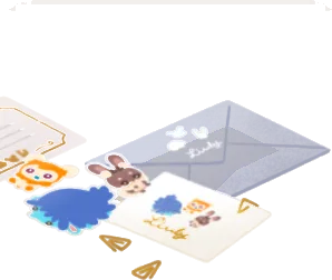 リヴリー柄ミニレターセットの画像