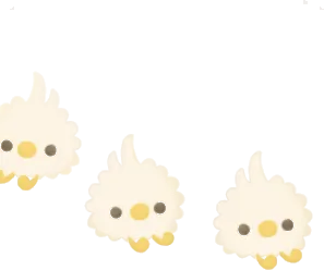 列になったケマリぬいぐるみの画像