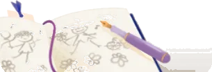 挿絵のページが開かれた本の画像