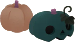 ツタが絡まるカボチャの画像