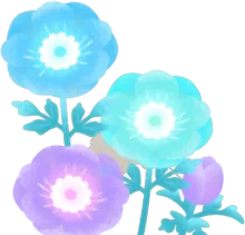 寄りそうオーロラの森のアネモネの画像