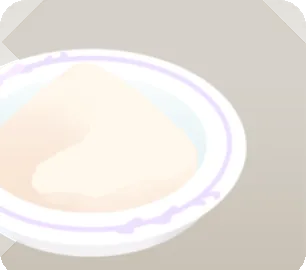 粉ゼラチンが入った小皿の画像