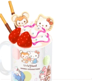 コラボ記念ドリンクのオブジェの画像