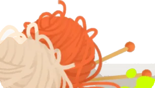 絡まった毛糸玉の画像