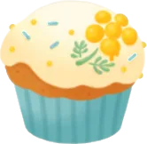 おやつのミモザカップケーキの画像