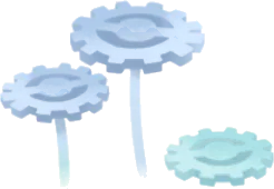 3つのギアの花の画像