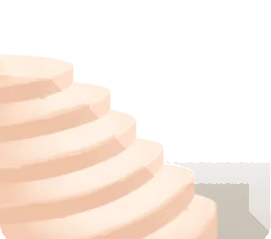 映えスポットの階段風の置物の画像