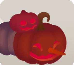 赤く笑うカボチャランタンの画像