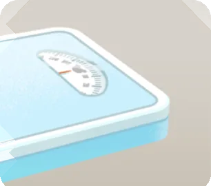 銭湯のアナログ体重計の画像