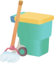 清掃員のダストボックスの画像